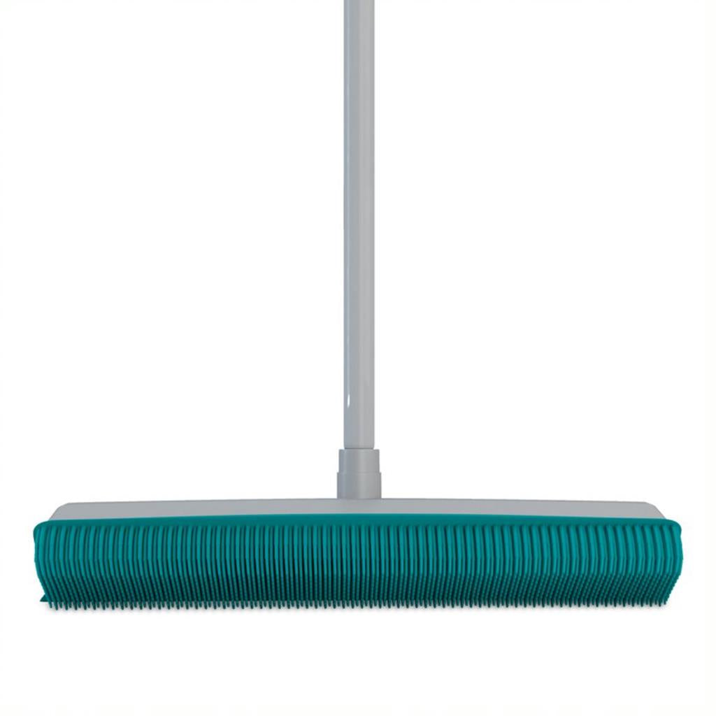 Multi-Purpose 2-in-1 Rubber Broom (Sweeps Pet Hair Even from Carpets and Rugs) Fast Clean