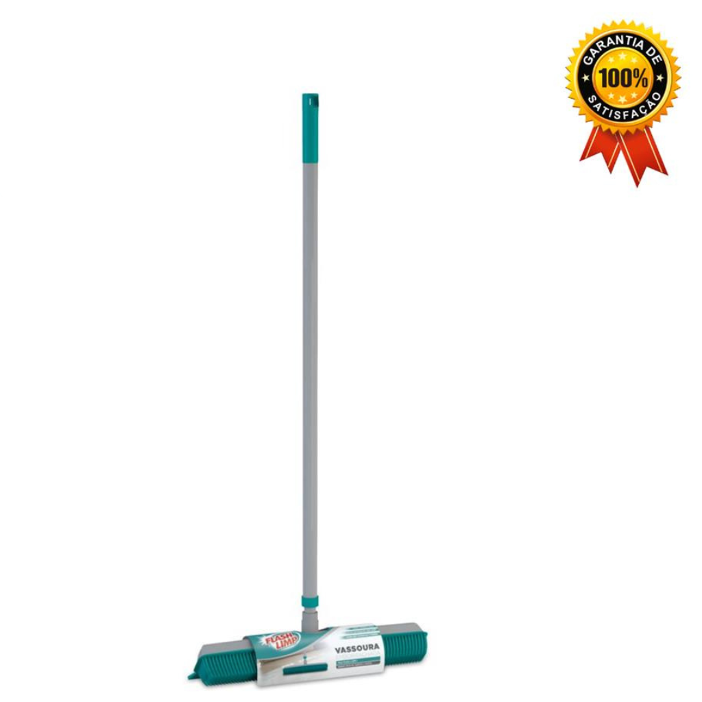 Multi-Purpose 2-in-1 Rubber Broom (Sweeps Pet Hair Even from Carpets and Rugs) Fast Clean