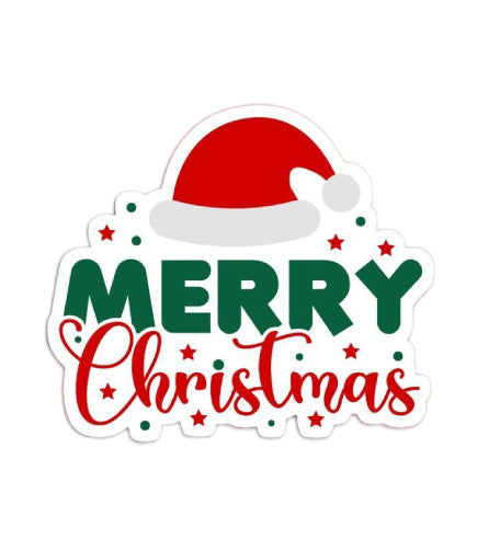 Festive Merry Christmas Sticker – Perfect for Holiday Gifts, Cards & Décor