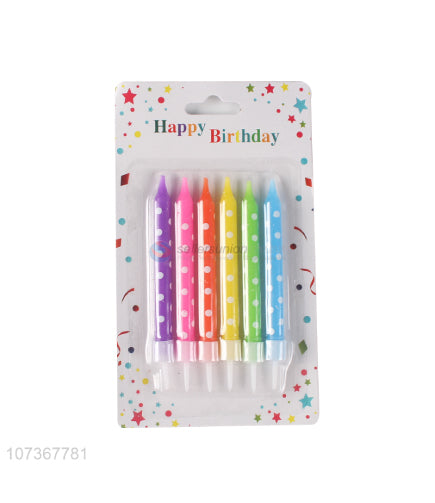 Colorful Happy Birthday Candles Set with Decorative Cake Topper