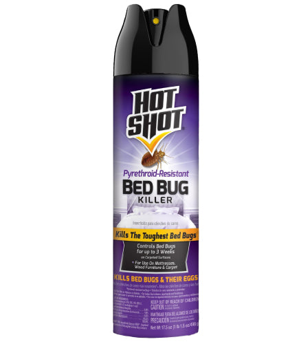 Hot Shot Bed Bug Killer Spray – Pyrethroid-Resistant Formula, 17.5 oz