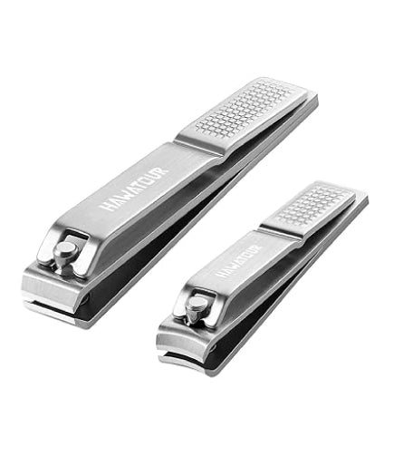 Premium Stainless Steel Nail Clippers Set - Fingernail and Toenail Clippers