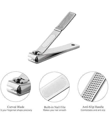 Premium Stainless Steel Nail Clippers Set - Fingernail and Toenail Clippers